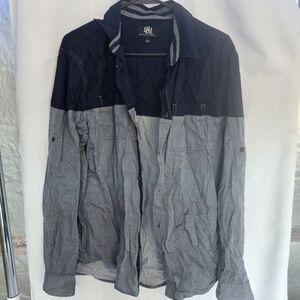 ROCK & REPUBLIC MEN'S L/S SHIRT SIZE LARGE